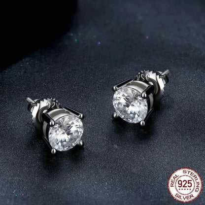 Boucles d'oreilles en moissanite cœur à couper le souffle | Argent sterling 925