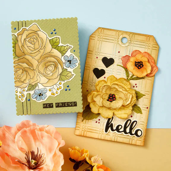 Matrices de découpe Vintage Florals de la collection From the Garden par Wendy Vecchi