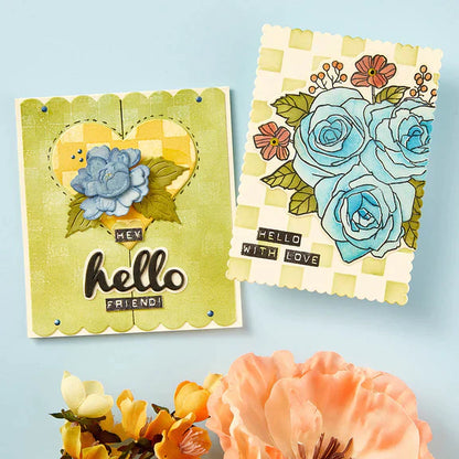 Matrices de découpe Vintage Florals de la collection From the Garden par Wendy Vecchi