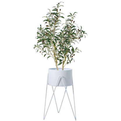 Cache-pot Shira blanc avec pieds épingle (61cm)