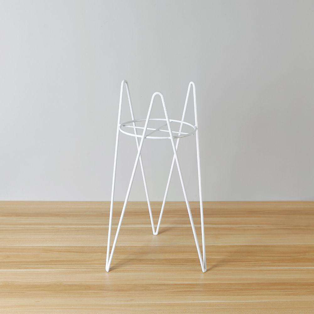 Cache-pot Shira blanc avec pieds épingle (61cm)