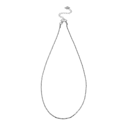 SKAGWAY : Collier en chaîne, textures torsadées minimalistes, en argent (or blanc)