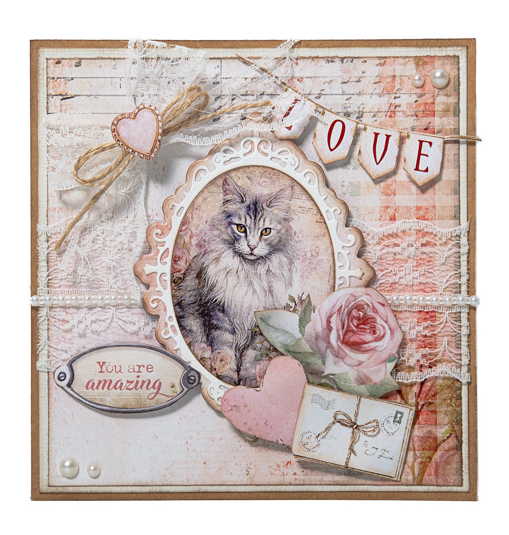 Bloc de papier design SL Papier de fond Le Secret d'un Chat 36 feuilles