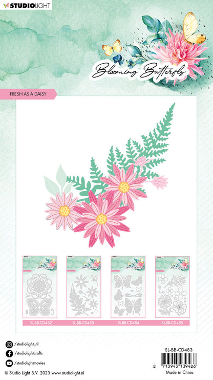 SL Matrice de découpe Fresh As A Daisy Blooming Butterfly 98x139x1mm 9 PC nr.483