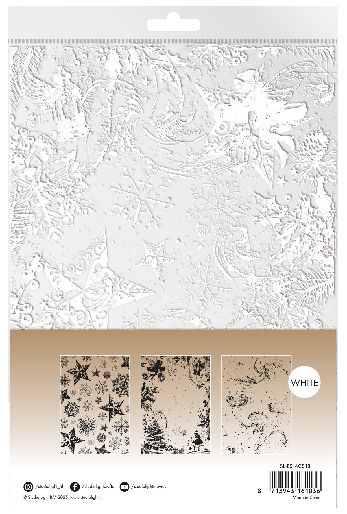 SL Acetate Sheets Snow, Fairies & Stars Essentials 6 Sheets