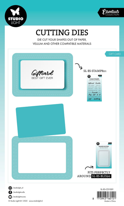 SL Cutting Die Gift Card Blister Die Essentials 2 Pieces