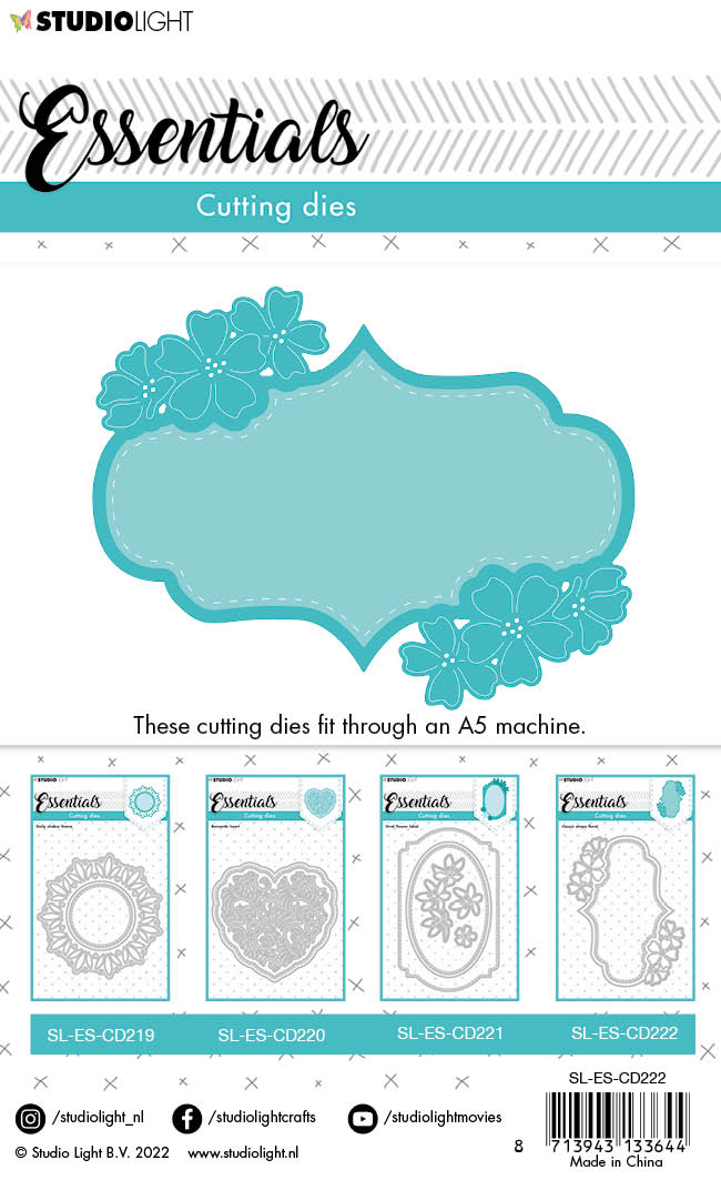 SL Matrice de découpe Étiquette classique Floral Essentials 95x122x1mm 2 PC n°222