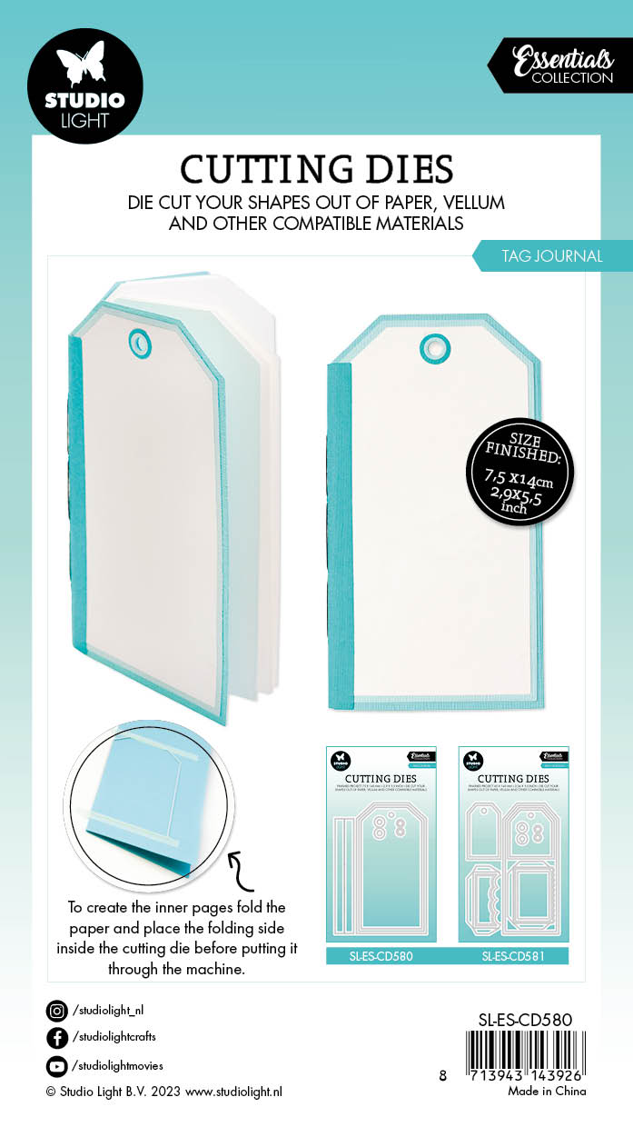SL matrice de découpe Tag Journal Essentials 98x140x1mm 7 pièces n°580