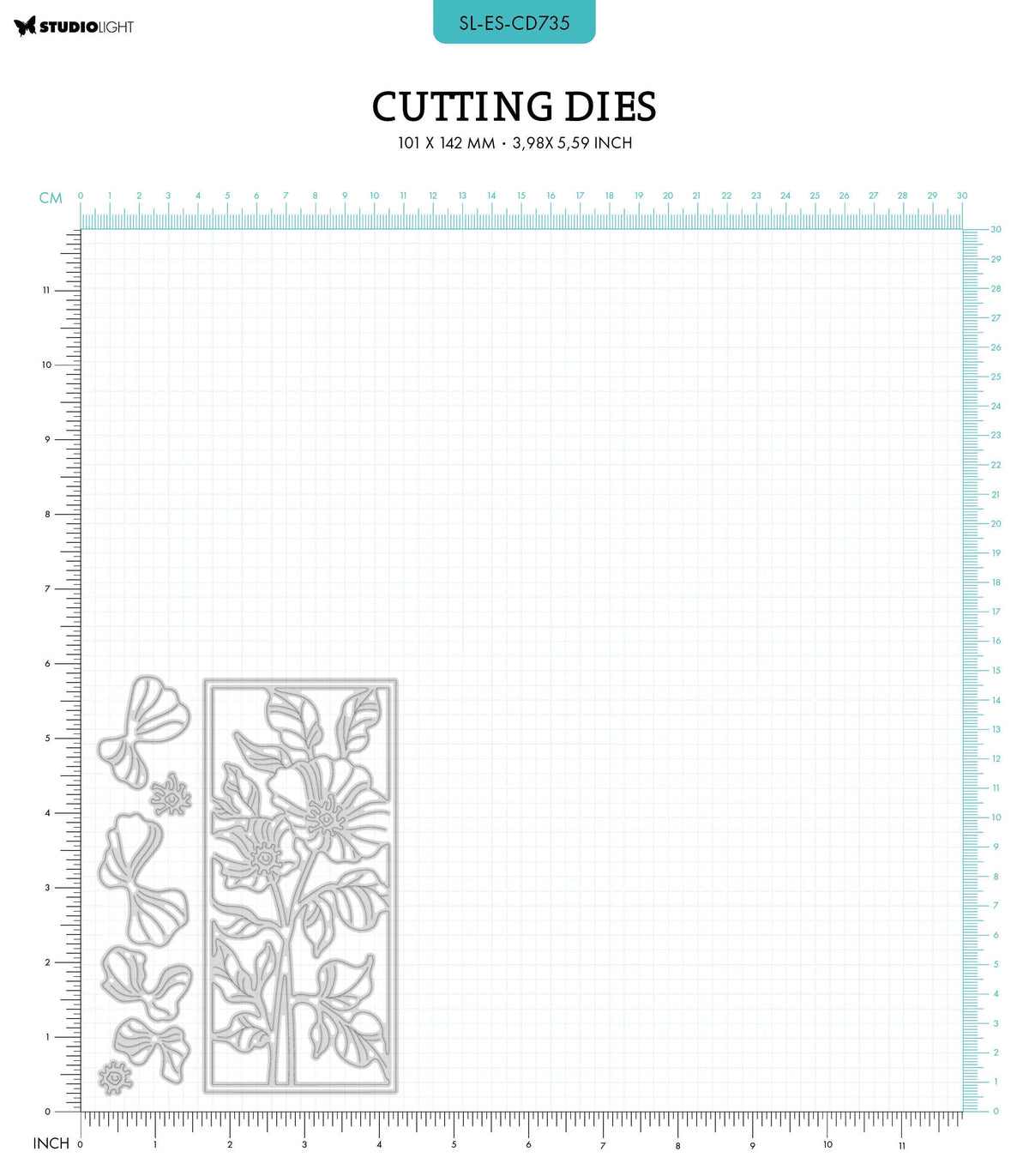 Matrices de découpe SL Cadre Coquelicot Essentials 101x142x1mm 8 pièces n°735