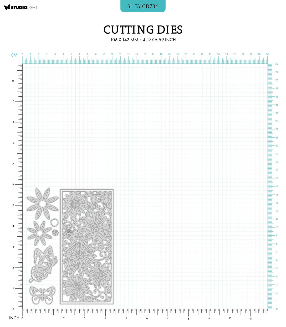 SL Matrices de découpe Cadre marguerite Essentials 106x142x1mm 8 PC n°736