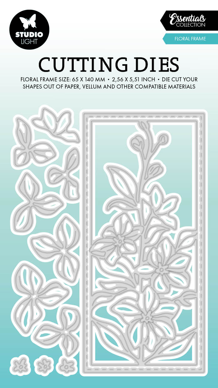 Matrices de découpe SL Cadre Floral Essentiels 103x143x1mm 12 pièces réf.738