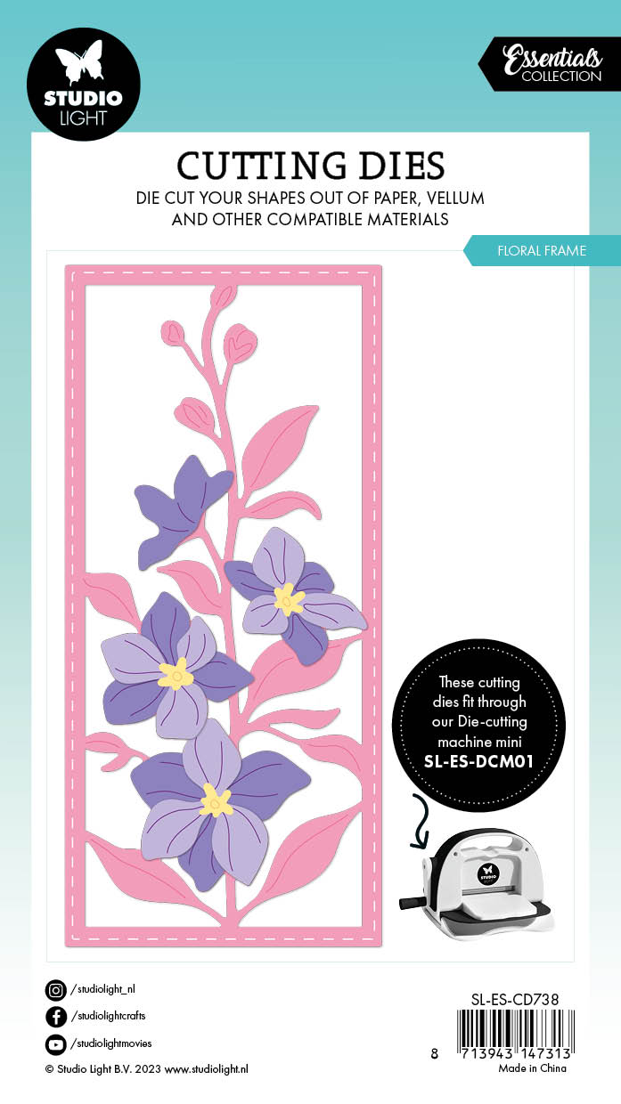 Matrices de découpe SL Cadre Floral Essentiels 103x143x1mm 12 pièces réf.738