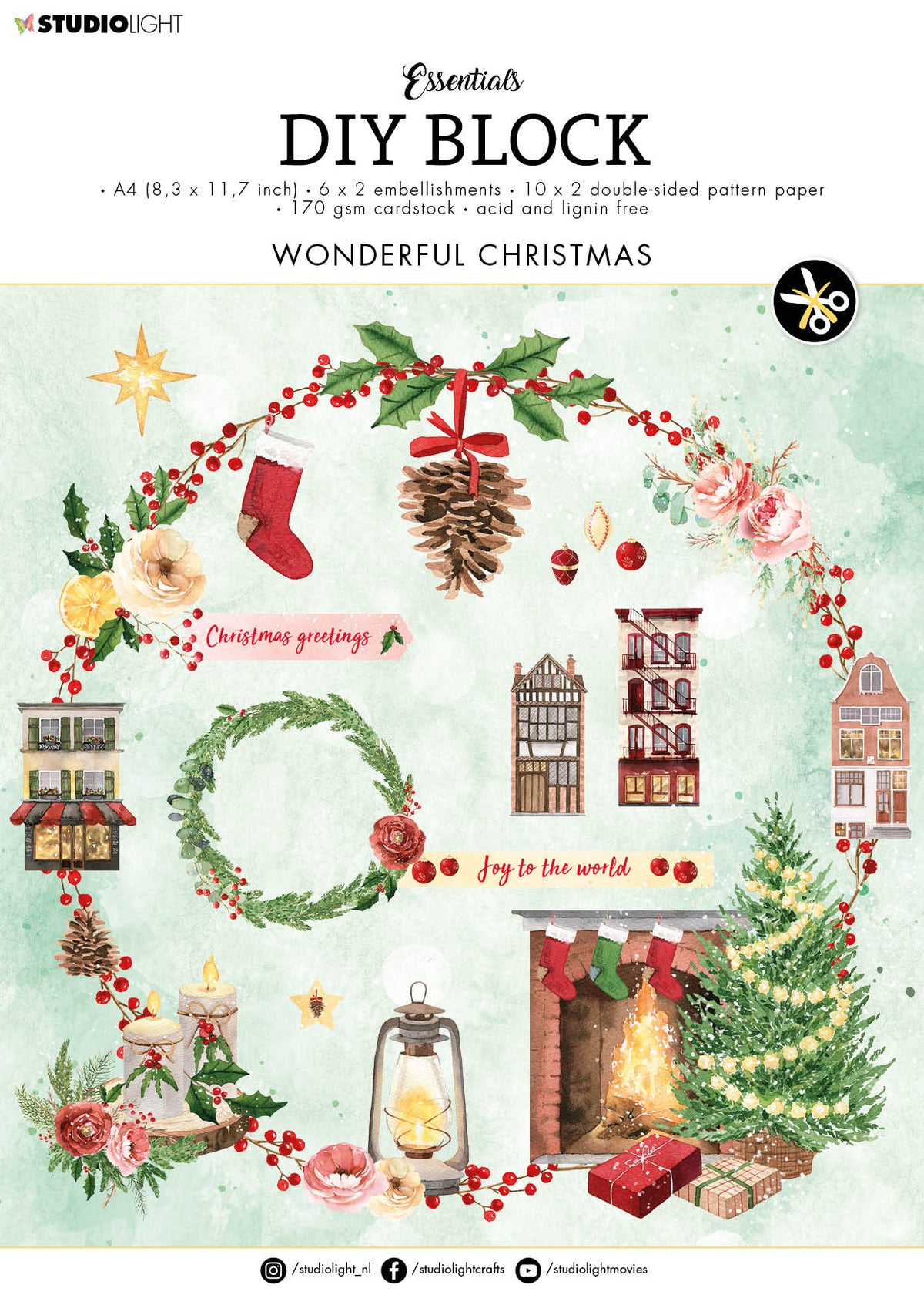 SL DIY Bloc Essentiels de Noël 294x210x9mm 32 FEUILLE n°51