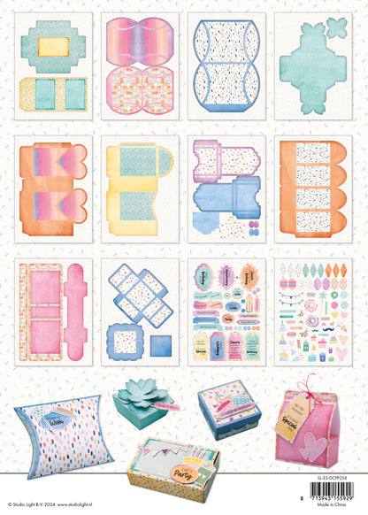 SL DIY Giftboxes Hip Hip Hooray Paper Pad Essentials 12 SH