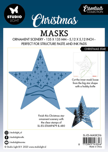 Masque SL Étoile de Noël Essentiels 135x135x1mm 1 pièce n°216