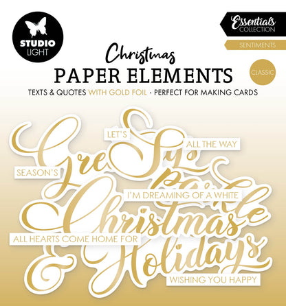 SL Éléments en papier - Sentiments dorés - Classiques essentiels - 40 pièces