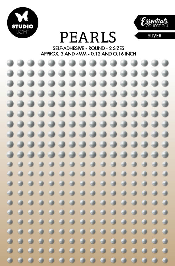 SL Perles Autocollantes Perles Argent Essentiels 105x160x4mm 336 pc n°28