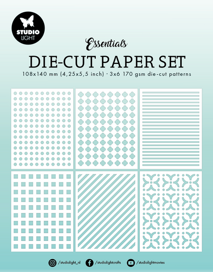 SL Set de papier Feuilles découpées Essentials 108x140x6mm 18 pièces nr.36