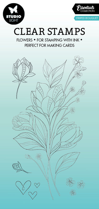 SL Tampon Transparent Bouquet Rayé Essentiels 80x140x3mm 5 PC nr.324
