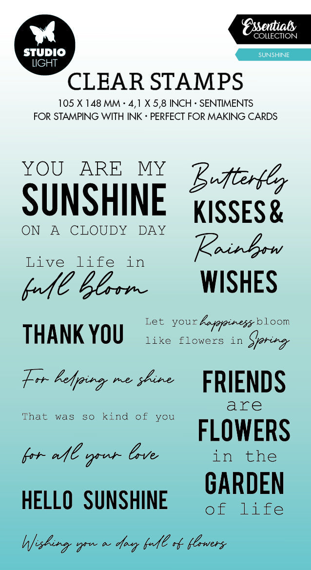 SL Tampon Transparent Sunshine Sentiments Essentials 93x136x3mm 11 PC nr.387
