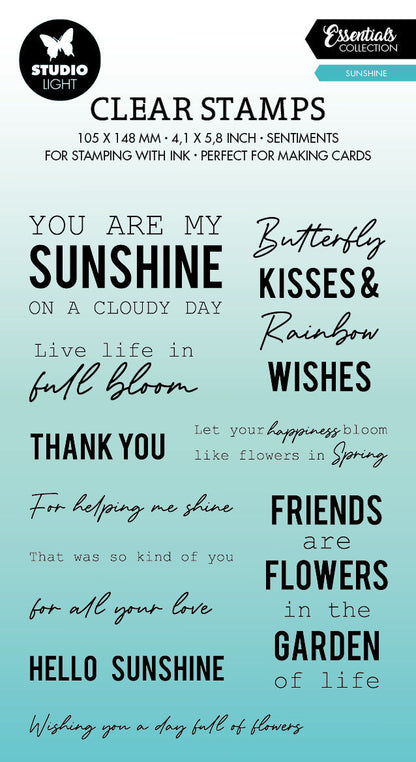 SL Tampon Transparent Sunshine Sentiments Essentials 93x136x3mm 11 PC nr.387