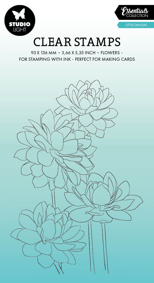 SL Tampon Transparent Petits Dahlias Essentiels 93x136x3mm 1 PC nr.542