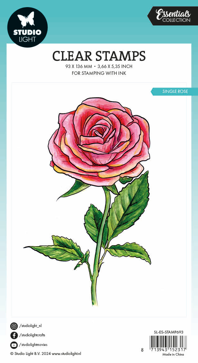 SL Tampon transparent Rose simple Essentials 1 pièce