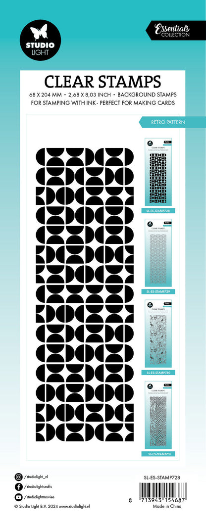 SL Clear Stamp Retro Pattern Essentials 1 PC