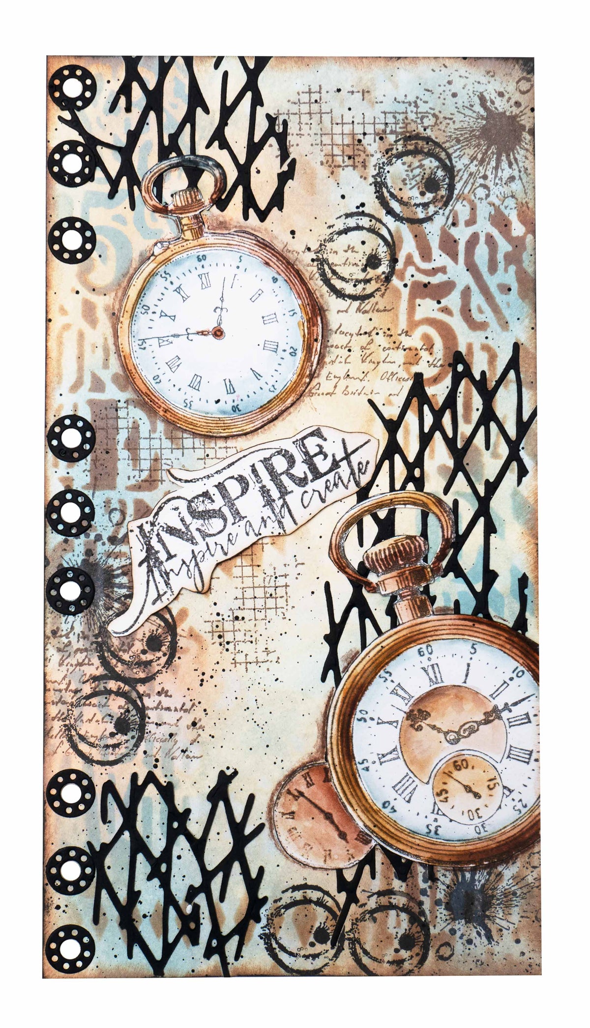 SL Tampon transparent Horloges vintage Collection Grunge 210x74x3mm 1 pc n°227
