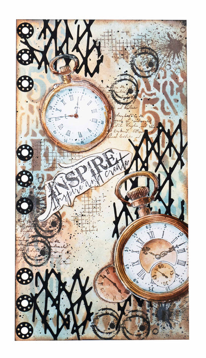 SL Tampon transparent Horloges vintage Collection Grunge 210x74x3mm 1 pc n°227