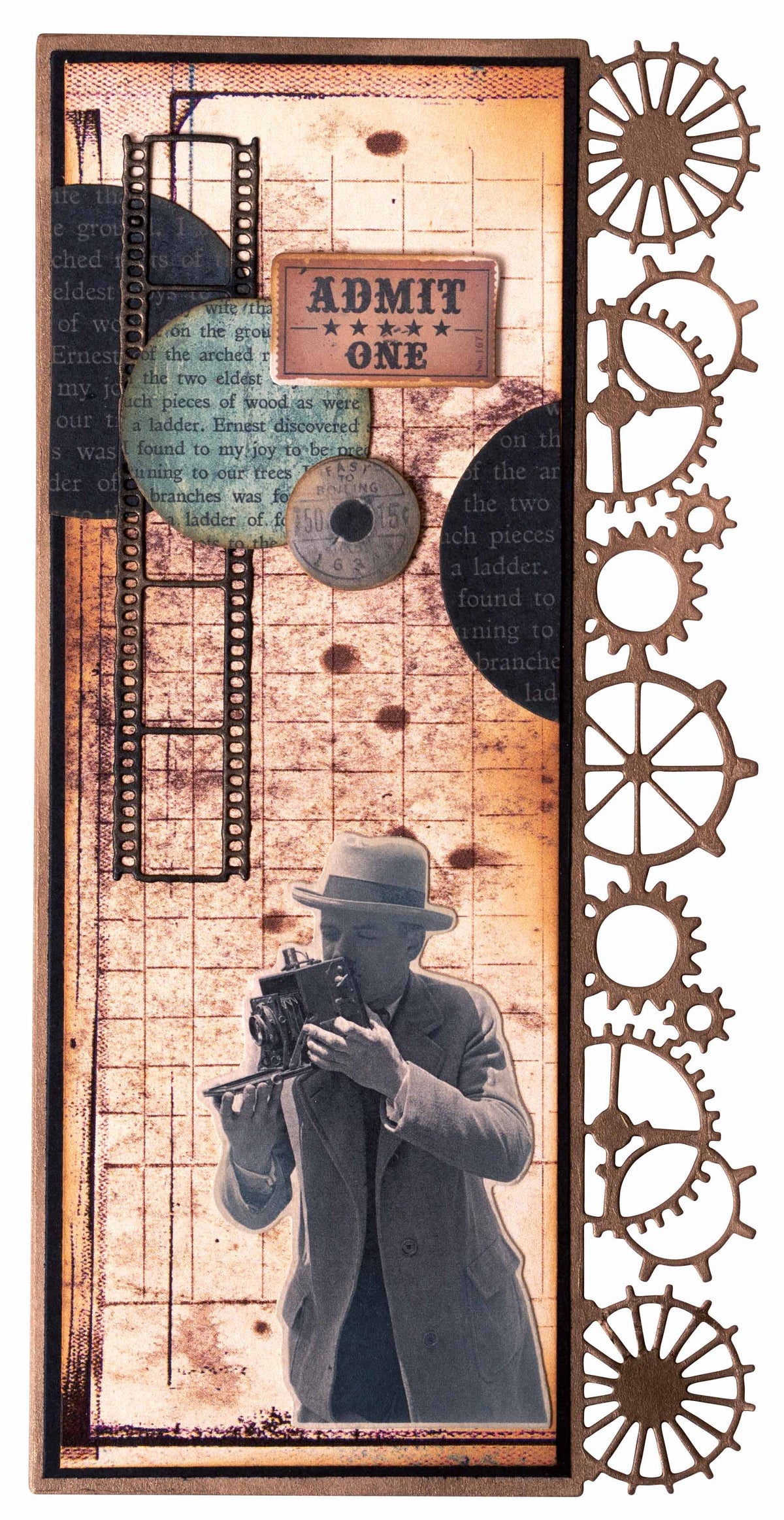 SL Éléments de Papier Personnes & Éléments Collection Grunge 75x75x1mm 47 pièces n°06