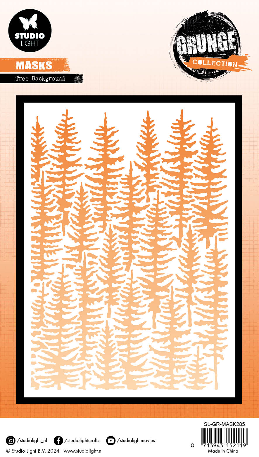 GR Masque Arbre Fond Grunge Collection 1 PC