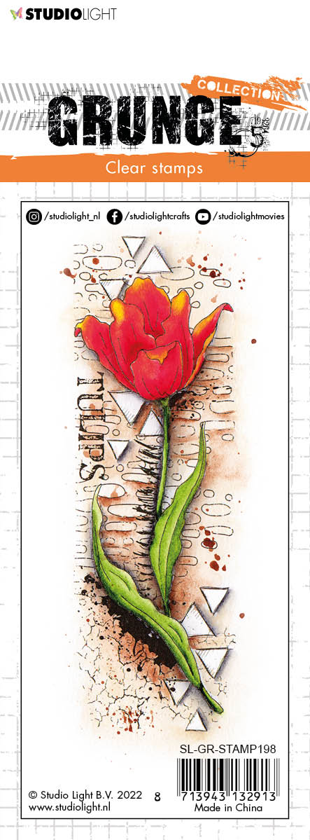 SL Tampon Transparent Tulipe Grunge Collection 148x52,2x3mm 1 PC nr.198