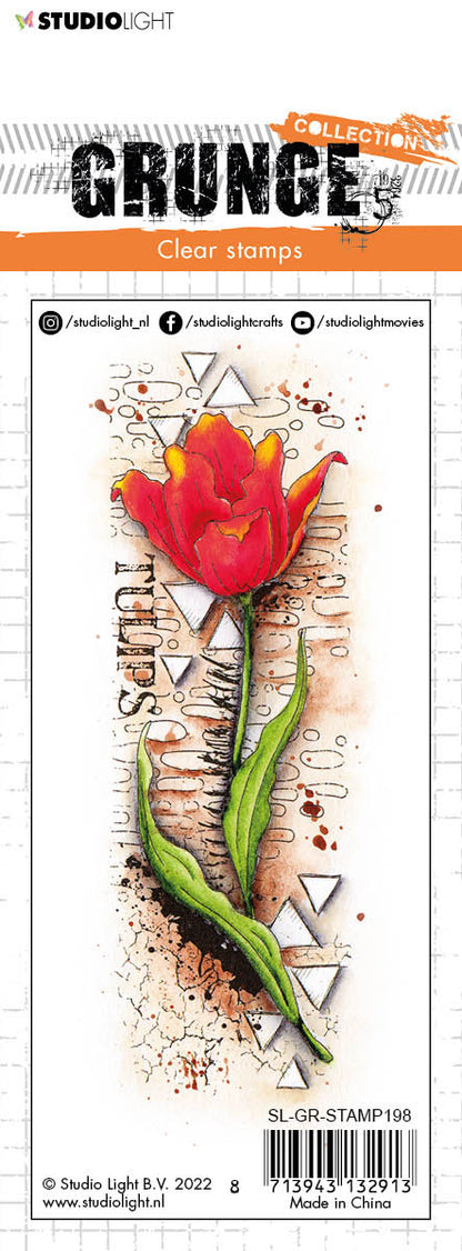 SL Tampon Transparent Tulipe Grunge Collection 148x52,2x3mm 1 PC nr.198