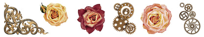 Autocollants Transparent SL Collection Roses Vintage Grunge 65x45x45mm 5 Mètres