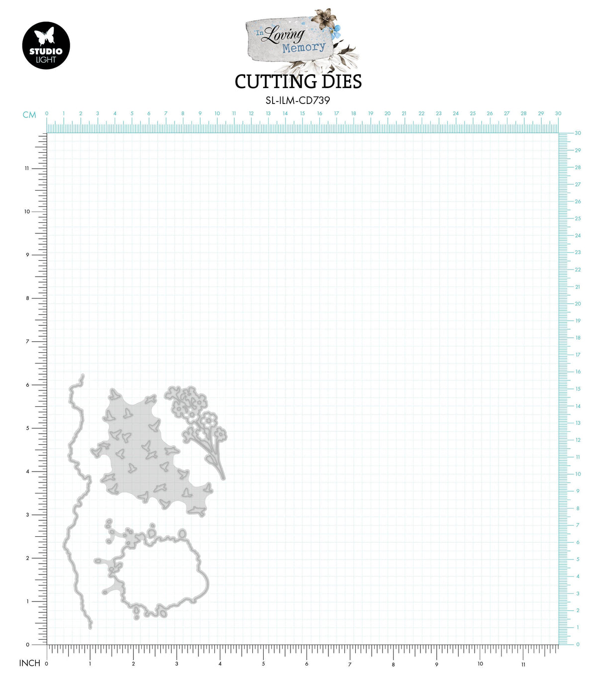 SL Matrices de découpe N'oubliez jamais En souvenir affectueux 98x148x1mm 4 pièces n°739