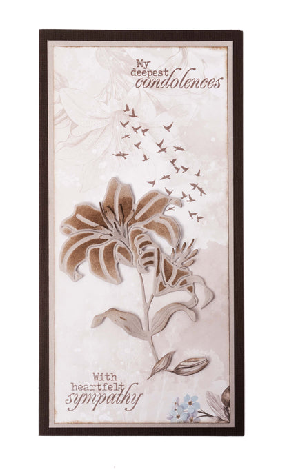 Matrices de découpe SL Fleurs de sympathie En souvenir affectueux 93x139x1mm 8 pièces réf. 740