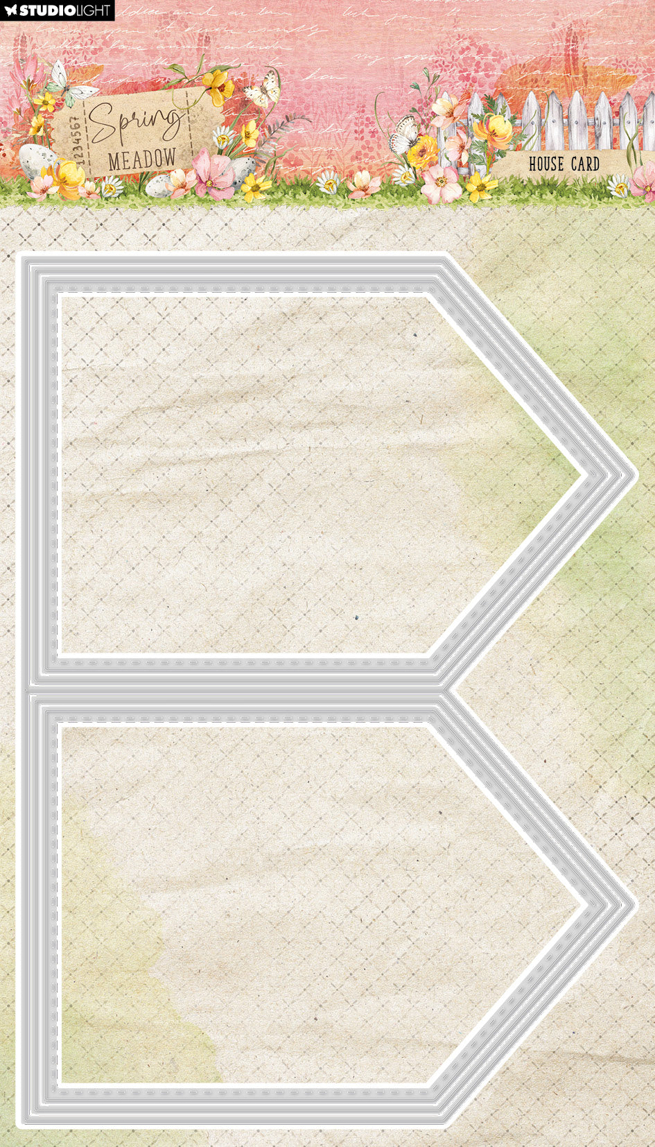 Matrices de découpe SL - Carte Maison "Prairie printanière" - 5 pièces