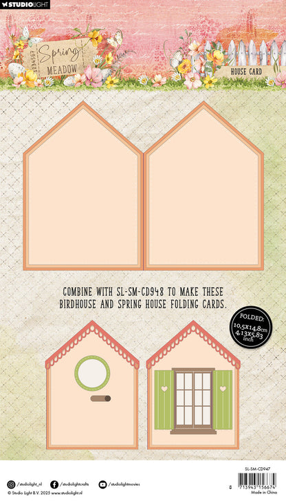 Matrices de découpe SL - Carte Maison "Prairie printanière" - 5 pièces