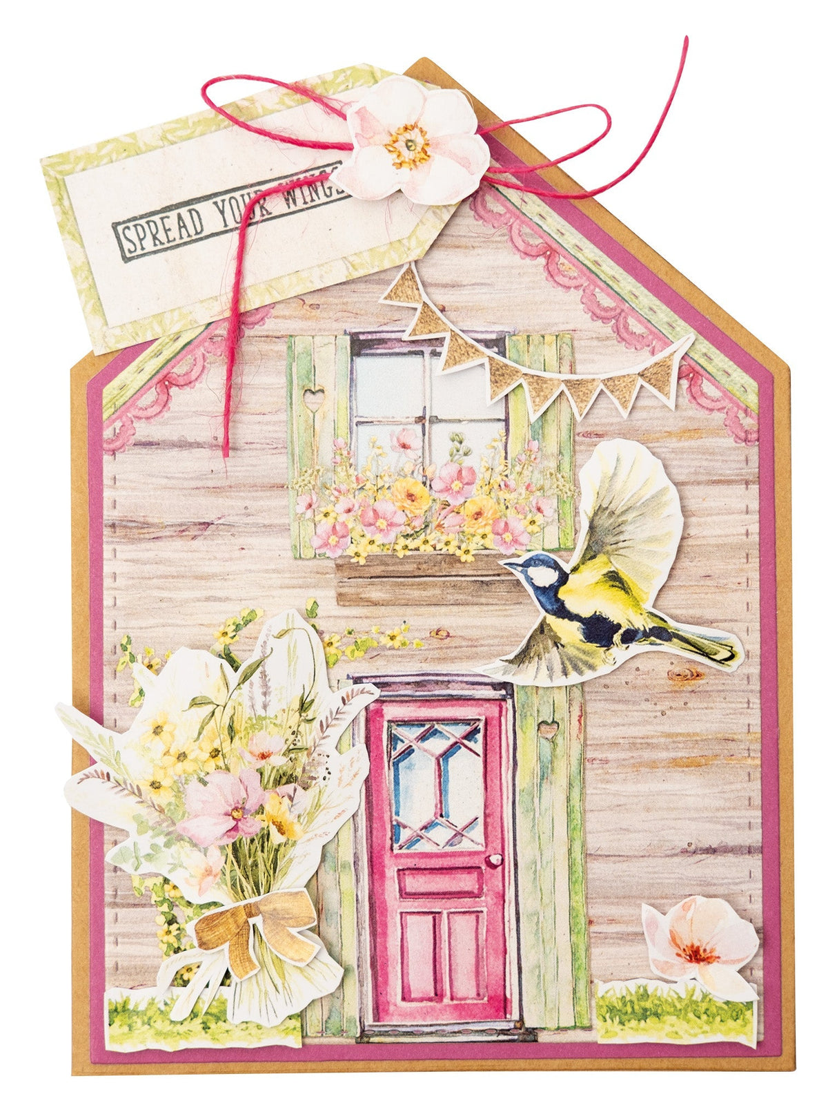 Matrices de découpe SL - Carte Maison "Prairie printanière" - 5 pièces
