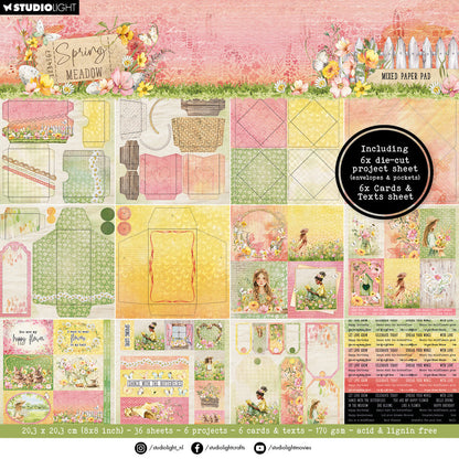 SL Mixed Paper Pad Envelops, Cards Spring Meadow 36 SH