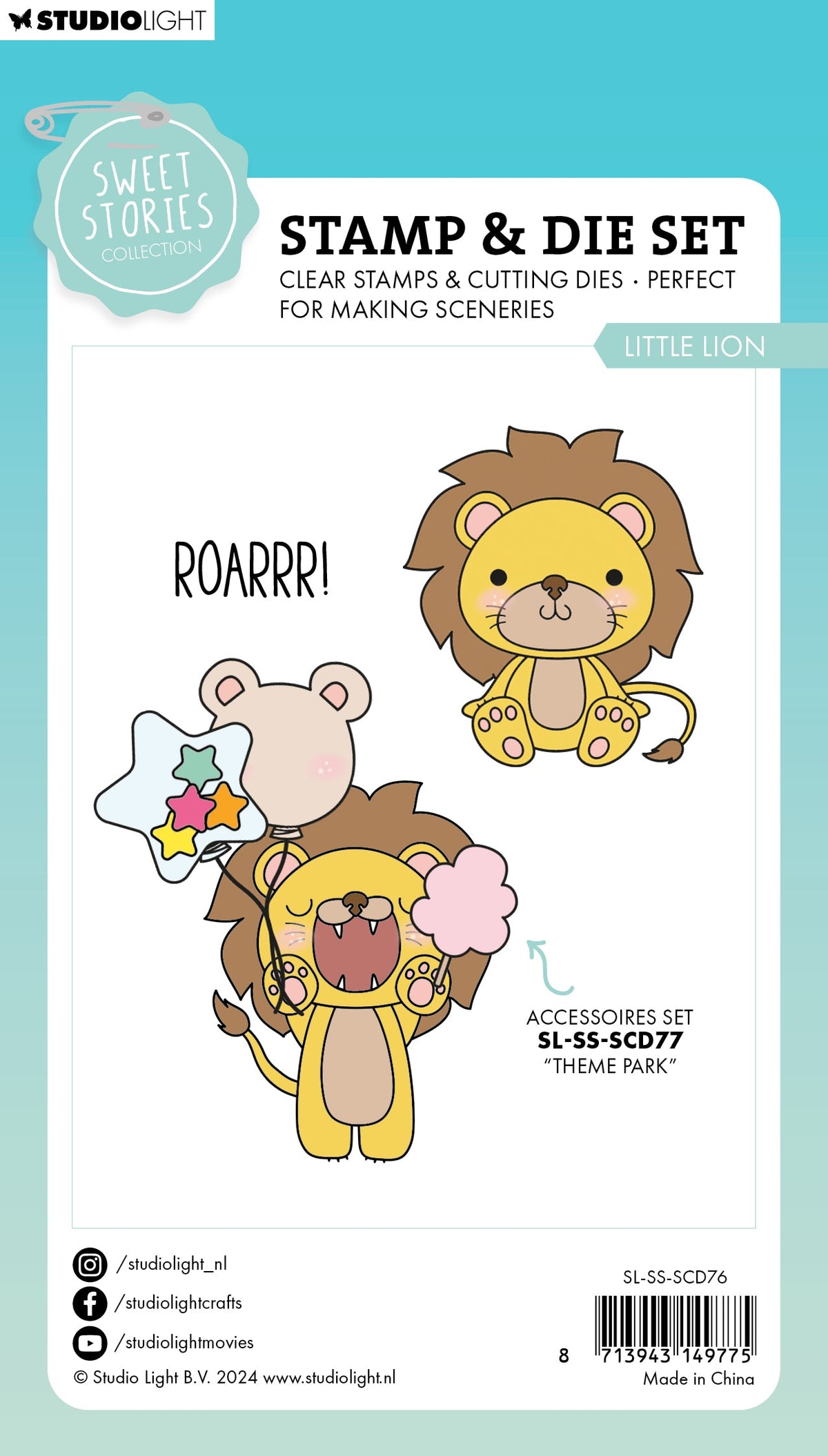 SL Tampon & matrice Petit lion Douces histoires 6 pièces