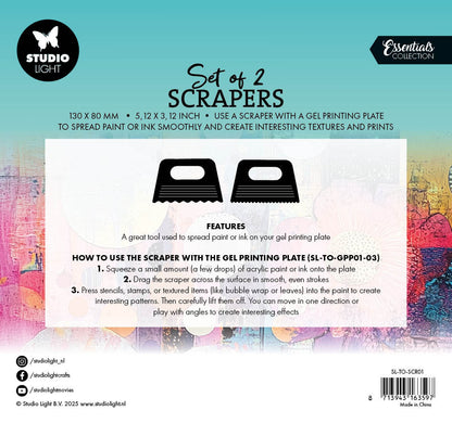 SL Scrapers Set of 2 Tools 160x150x4mm 2 Pieces
