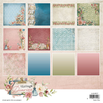 SL Design Bloc de papier fond papier vintage journaux 36 feuilles