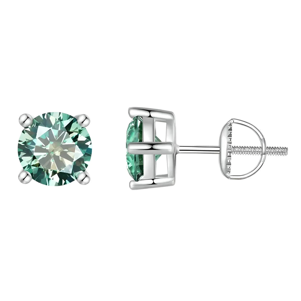 Boucles d'oreilles en moissanite cœur à couper le souffle | Argent sterling 925