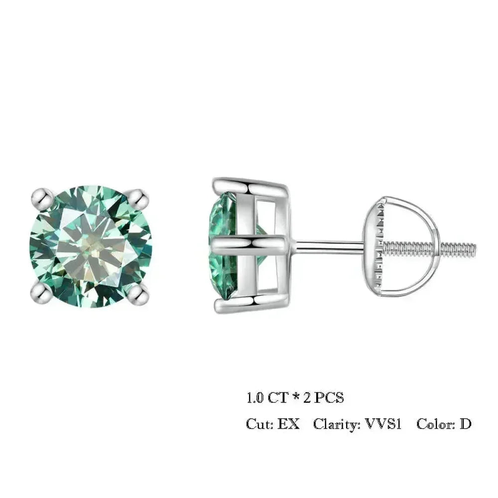 Boucles d'oreilles en moissanite cœur à couper le souffle | Argent sterling 925