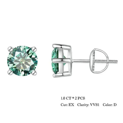 Boucles d'oreilles en moissanite cœur à couper le souffle | Argent sterling 925