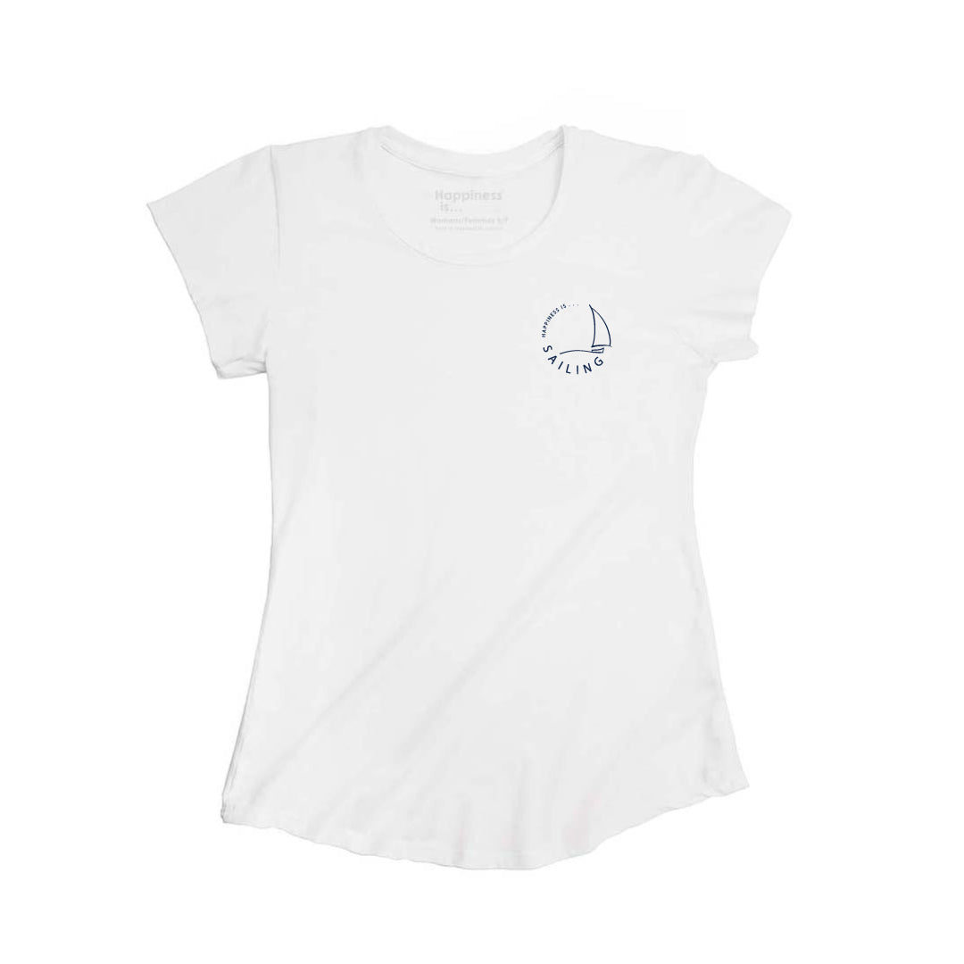 T-shirt de voile en bambou pour femme, blanc