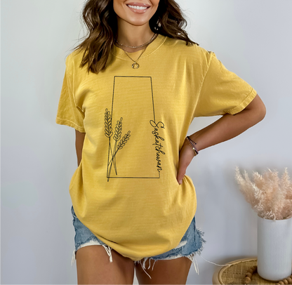 Saskatchewan Line Art Unisex T-shirt