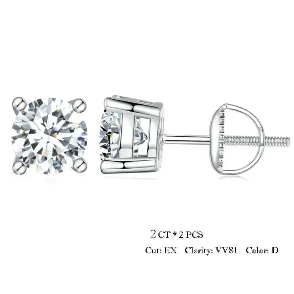 Boucles d'oreilles en moissanite cœur à couper le souffle | Argent sterling 925